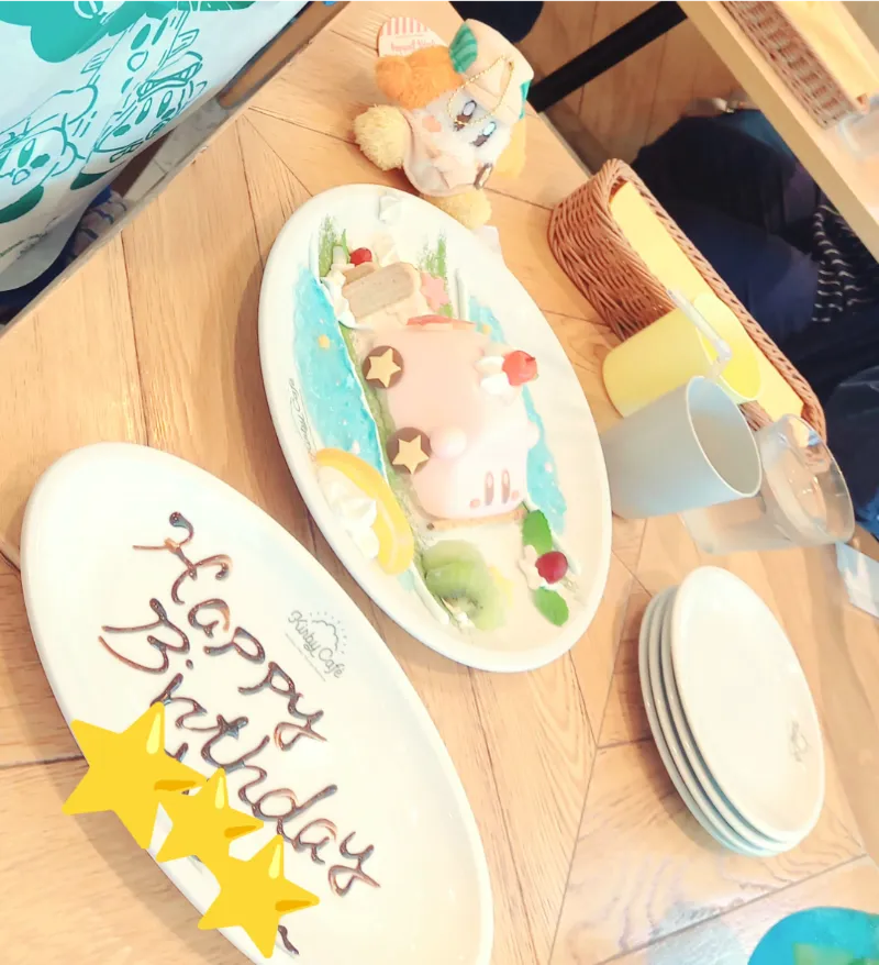 カービィカフェのバースデープレート