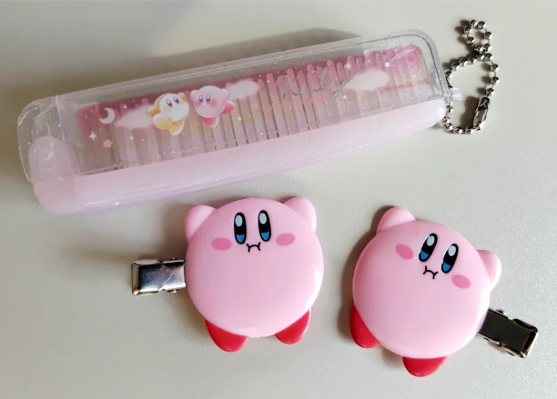 星のカービィヘアピタクリップと折り畳みブラシ＆コーム