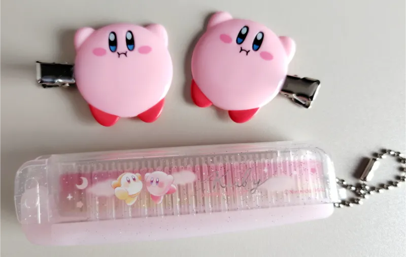 星のカービィヘアピタクリップとヘアブラシ&コーム