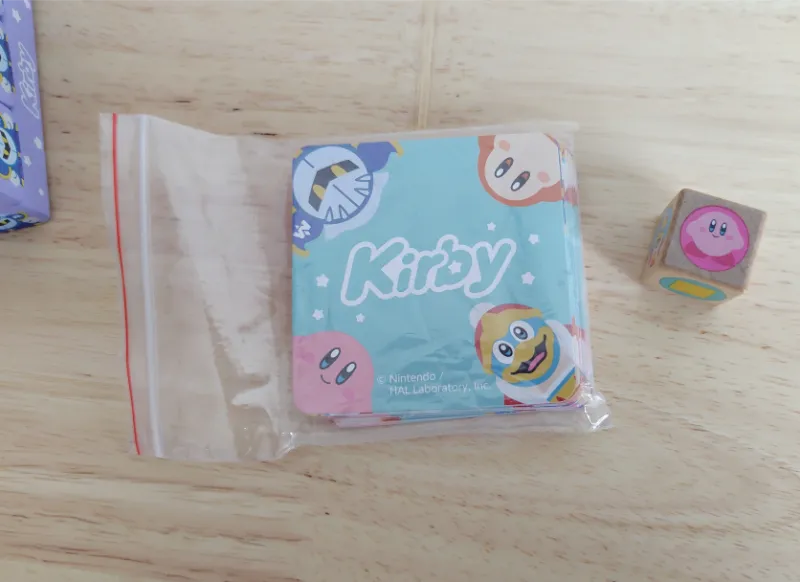 バランスタワー 星のカービィカードとサイコロ