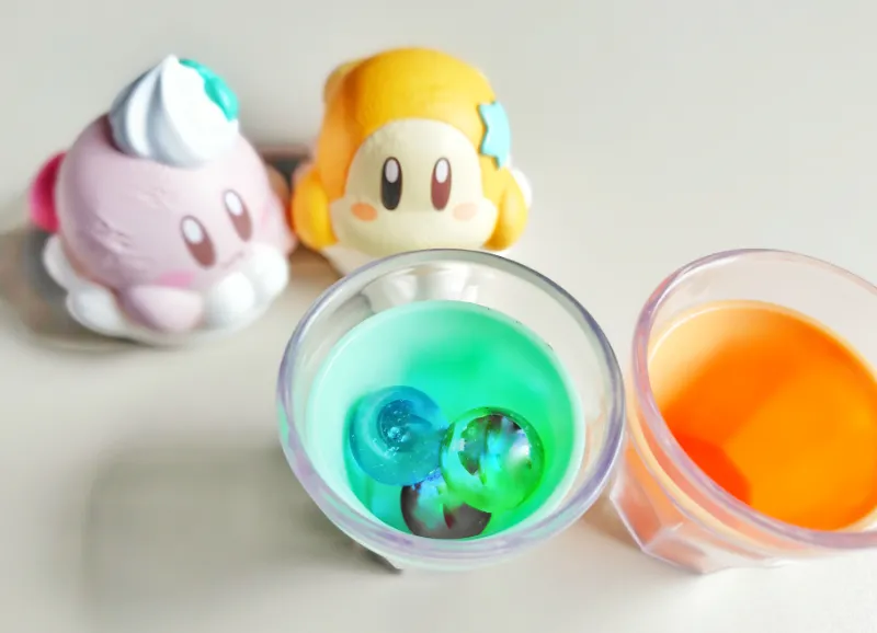 キャラテフロートケース 星のカービィビー玉入れてみた