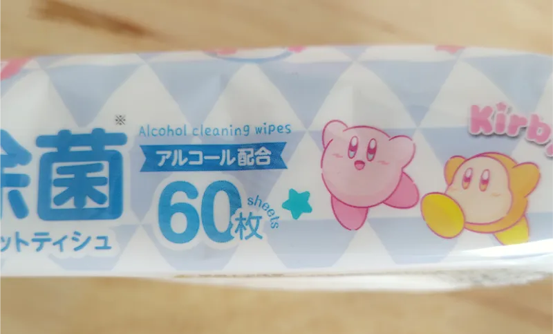 カービィウェットシート横のデザイン