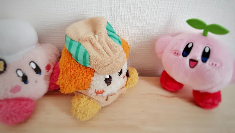 カービィカフェのカービィとワドルディとからめるさんカービィ