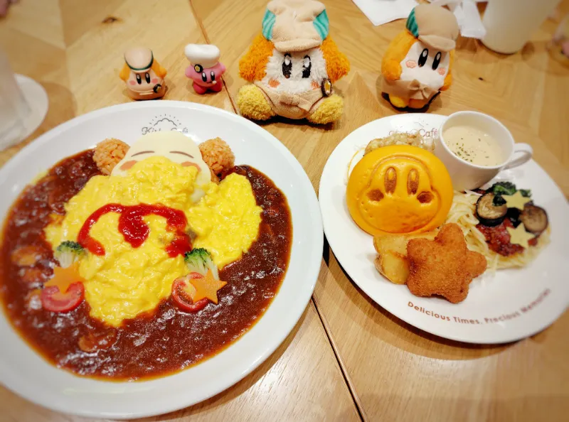 カービィカフェ大阪で注文した料理とワドルディグッズ